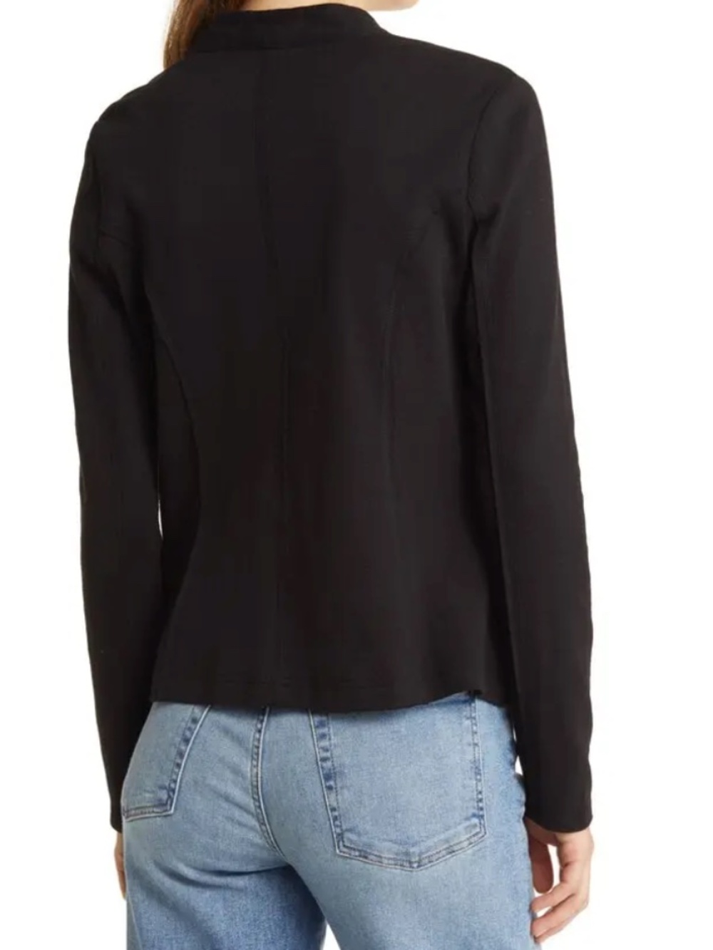 Caslon Single-button Knit Blazer - Black XS - Picture 2 of 10